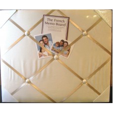 French Memo Board- Display For Photos, Cards, Mementos ,& More  Solid Ivory   291911782320